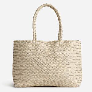 NWT Madewell Handwoven Leather Tote in Alabaster